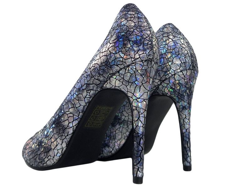 Szpilki czarno perłowe czółenka buty damskie 36 zdjęcie 3