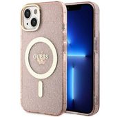 Guess GUHMP14MHCMCGP iPhone 14 Plus 6.7" różowy/pink hardcase Glitter Gold