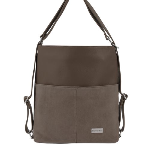 Torebka plecak z zamszem - Beżowa ciemna na Arena.pl