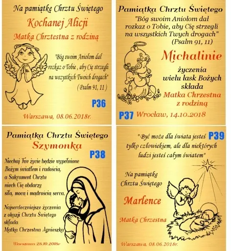 Łańcuszek Złoty 333 Krzyżyk Chrzest Komunia Grawer zdjęcie 12