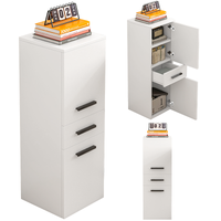 REGAŁ BIUROWY Z SZUFLADĄ 2 PÓŁKI SZAFKA BIAŁA KSIĄŻKI SEGREGATORY LOFT 85CM