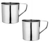 Kubek Stalowy 500ml Do Kawy Herbaty Turystyczny 2x
