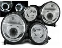 Nowe LAMPY Reflektory Do MERCEDES E KLASA W210 Od 1999 Do 2002 RINGI LED