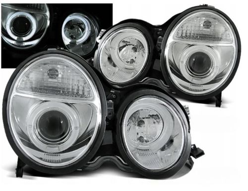 Nowe LAMPY Reflektory Do MERCEDES E KLASA W210 Od 1999 Do 2002 RINGI LED na Arena.pl
