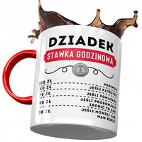 Kubek Czerwony Dla Dziadka Dzień Dziadka Prezent Z Nadrukiem Ze Zdjęciem