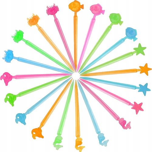 WIDELCZYKI DO PRZEKĄSEK DLA DZIECI WIDELCE DO OWOCÓW ŻYWNOŚCI WIDELCE 90SZT na Arena.pl