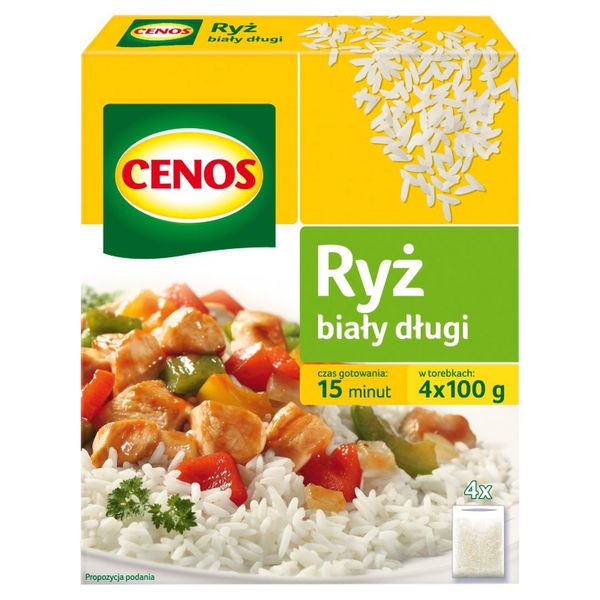 Cenos Ryż biały długi 400 g (4 torebki) zdjęcie 1
