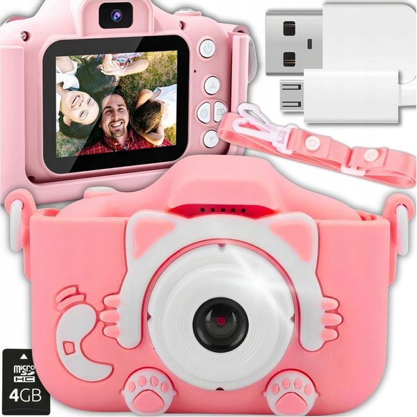 APARAT CYFROWY DLA DZIECI KOTEK Z KARTĄ PAMIĘCI FOTGRAFICZNY + GRATIS zdjęcie 13