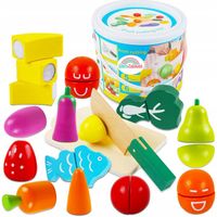 DREWNIANE OWOCE I WARZYWA DO KROJENIA NA RZEPY NÓŻ DESKA rzep zestaw XL