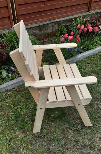 Fotel ogrodowy drewniany na Arena.pl