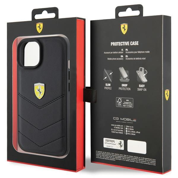 Etui Ferrari do iPhone 15, iPhone 14, iPhone 13, Czarny zdjęcie 8