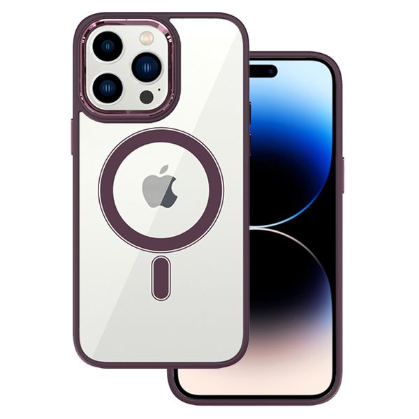 Tel Protect Magnetic Clear Case do Iphone 14 Pro Wiśniowy zdjęcie 1