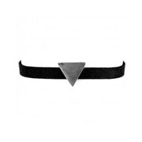 naszyjnik choker simple triangle - czarne n487cz