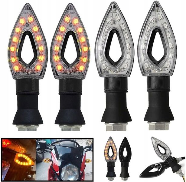 4 KIERUNKOWSKAZY MOTOCYKLOWE LED DO SKUTERA MOTOCYKLA QUAD KIERUNKI MIGACZE zdjęcie 4