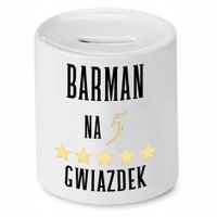 Skarbonka Dla Barmana Barman Na 5 Gwiazdek Z Nadrukiem Ze Zdjęciem