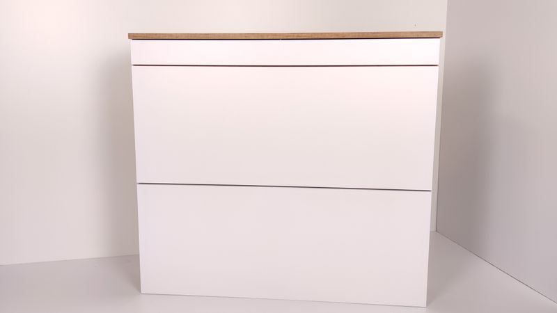 Szafka na buty Arles DOTYK 100 korpus: Dąb Złoty Craft / fronty: Biały zdjęcie 1