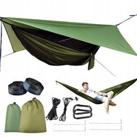 HAMAK TURYSTYCZNY SURVIVALOWY Z MOSKITIERĄ PODRÓŻNY NA BIWAK DUŻY