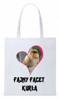 Dla Chłopaka Męża Prezent Torba Eco Biała Shopper Z Nadrukiem Ze Zdjęciem