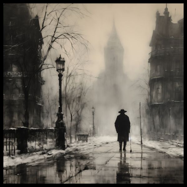 Plakat 80x80cm Mgła nad Londynem zdjęcie 2