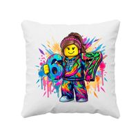 Kolorowe six seven - 67 - dla dziewczynki - inspirowane Roblox poduszka