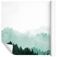 Fototapeta Malowany Las Górski ZIELEŃ do Salonu 315x210