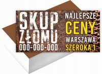 Wizytówki firmowe 100szt WIELE RÓŻNYCH WZORÓW do wyboru SKUP ZŁOMU