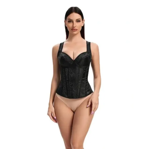 Elegancki gorset wyszczuplający modelujący gotycki zamek stringi 59k na Arena.pl