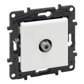 Niloe Step - Gniazdo TV - typu "F" końcowe do instalacji typu gwiazda 1,5 dB 0-2400 MHz - Białe Legrand 863175