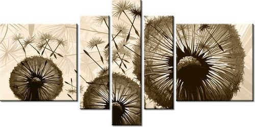 80CM 160CM OBRAZ 5 ELEM DMUCHAWCE BEŻU DRUK ŚCIENNY na Arena.pl