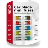 BEZPIECZNIKI MINI SAMOCHODOWE ZESTAW 10SZT 5 - 30A