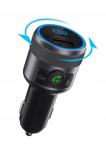 TRANSMITER FM BLUETOOTH USB TYP C QC 3.0 + PD BASS PD 20W na Arena.pl