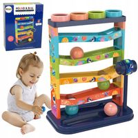 TOR ZJEŻDŻALNIA DLA PIŁECZEK MŁOTEK ZRĘCZNOŚCIOWA ZBIJAK GRA WBIJ PIŁKĘ