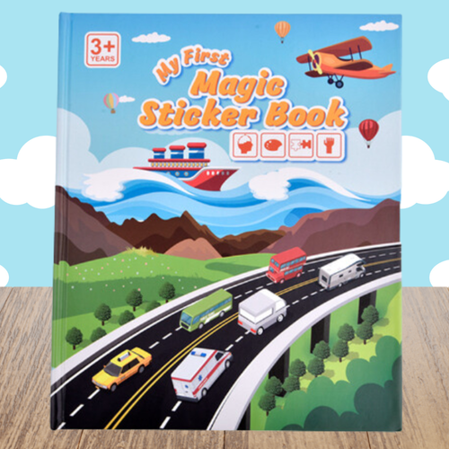 książeczka z naklejkami pojazdami sensoryczna dla dzieci edukacyjna drogi na Arena.pl