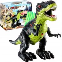 DUŻY DINOZAUR T-REX CHODZI RYCZY ŚWIECI ZIEJE DYM