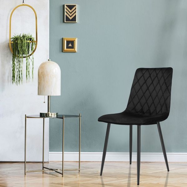 Krzesło tapicerowane Dexter Velvet czarny zdjęcie 2