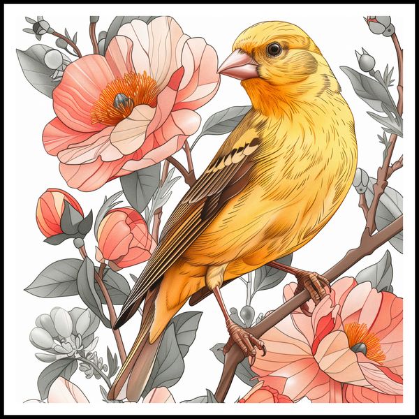 Plakat 100x100cm Wiosenny Śpiewaczek zdjęcie 3