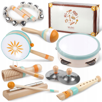 ZESTAW INSTRUMENTÓW MUZYCZNYCH DREWNIANE INSTRUMENTY DLA DZIECI 8 W 1