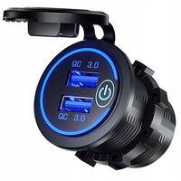 GNIAZDO ŁADOWANIA QC 2x USB 3.0A QUICK CHARGE