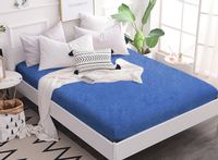 Prześcieradło frotte z gumką 160x200 niebieskie