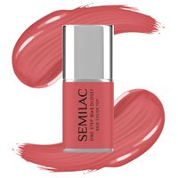 SEMILAC LAKIER HYBRYDOWY 3w1 ONE STEP GLOSSY S690 CORAL PINK 7ml