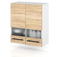 Szafka Kuchenna Wisząca Witryna Modułowa 60cm Spremium Dąb Sonoma