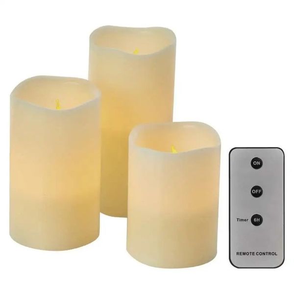 Świeczki LED okrągłe 9xAAA VNT timer pilot 3szt zdjęcie 6