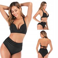 STRÓJ KĄPIELOWY BIKINI WKŁADKI BOHO WYSOKI STAN/ L