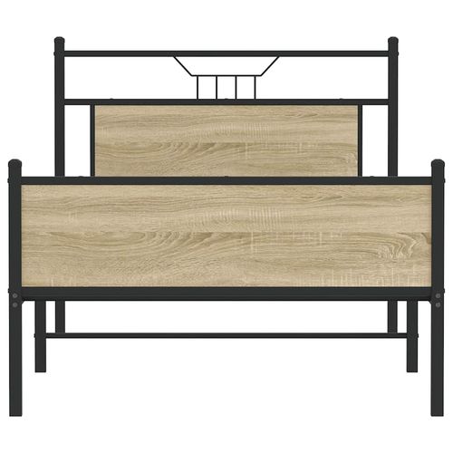 Łóżko bez materaca, dąb sonoma, 100x200 cm na Arena.pl