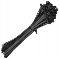 MOCNE OPASKI ZACISKOWE KABLOWE TRYTKI CZARNE TAŚMA 8.8X600MM 100SZT TRYTKI