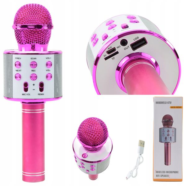 MIKROFON BEZPRZEWODOWY KARAOKE BLUETOOTH USB AUX zdjęcie 1