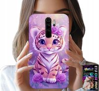 ETUI DO XIAOMI NOTE 8 PRO - SŁODKI TYGRYSEK NA RÓŻOWYM TLE + SZKŁO