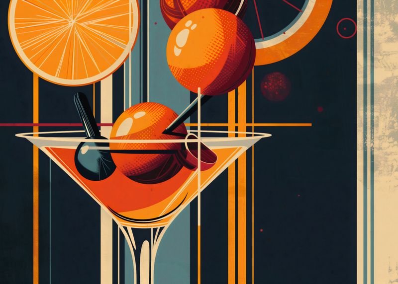 Plakat 70x50cm Koktajl w Stylu zdjęcie 1