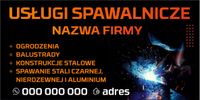 BANER REKLAMOWY OCZKOWANY 200x100 RÓŻNE WZORY USŁUGI SPAWALNICZE