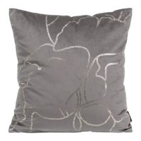 POSZEWKA WELUR VELVET WE WZORY 45X45 CM SZARA